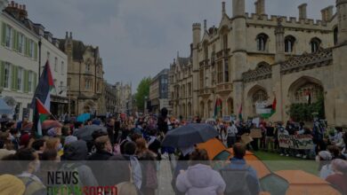 Students from several universities, including Oxford and Cambridge, are protesting to stop companies from supporting Israel