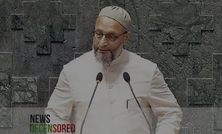 Indian MP Asaduddin Owaisi Criticised for Saying 'Jai Palestine' While Taking Oath in Parliament