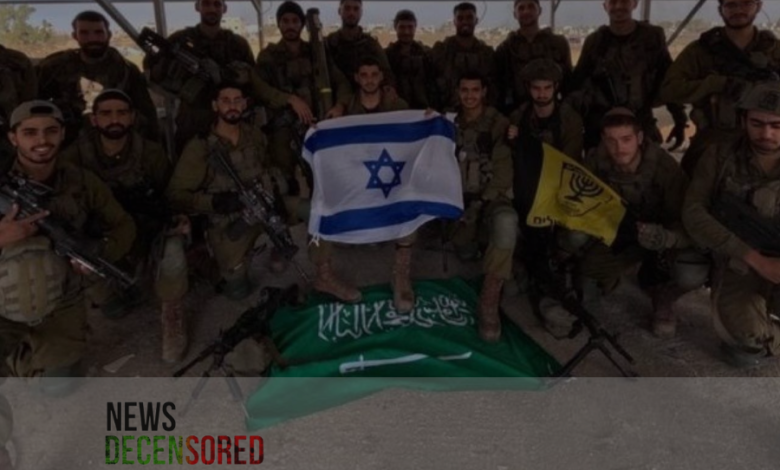 Photos of Israeli Soldiers Standing on Saudi Flag Spread Across the Internet