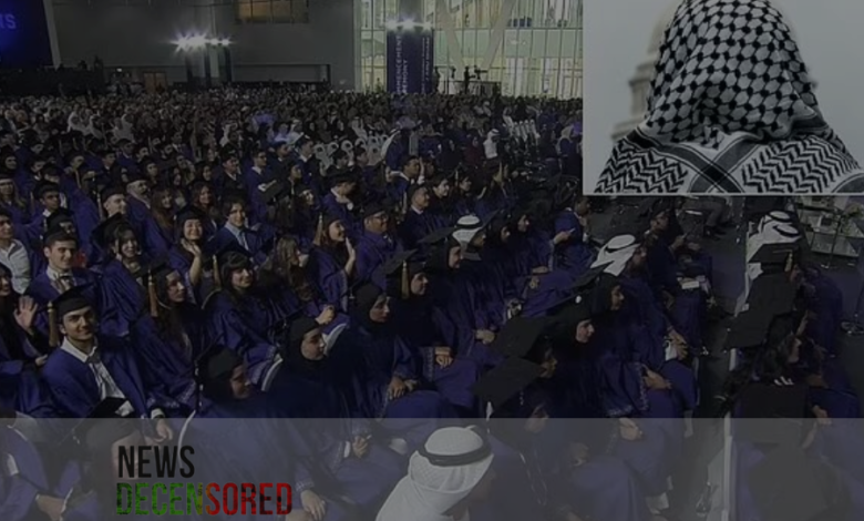 UAE deported a student wearing Palestinian keffiyeh at graduation ceremony