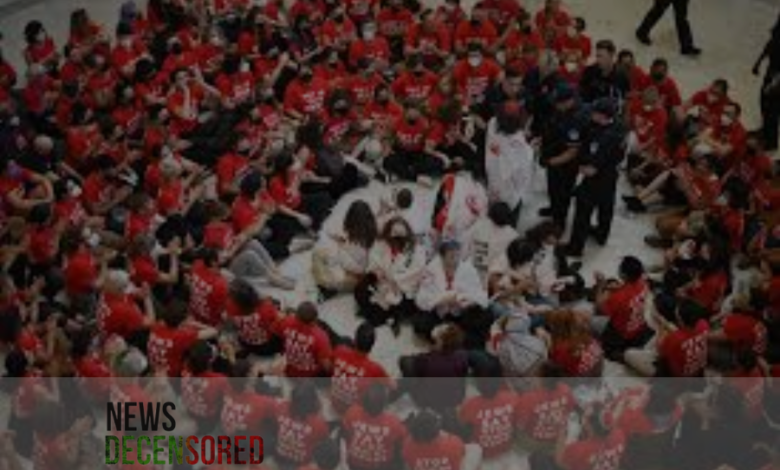 Approximately 200 people were arrested in the Cannon Rotunda for protesting the Gaza war