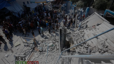 Authorities report that Israel has launched 63 attacks on a Gaza refugee camp within a week