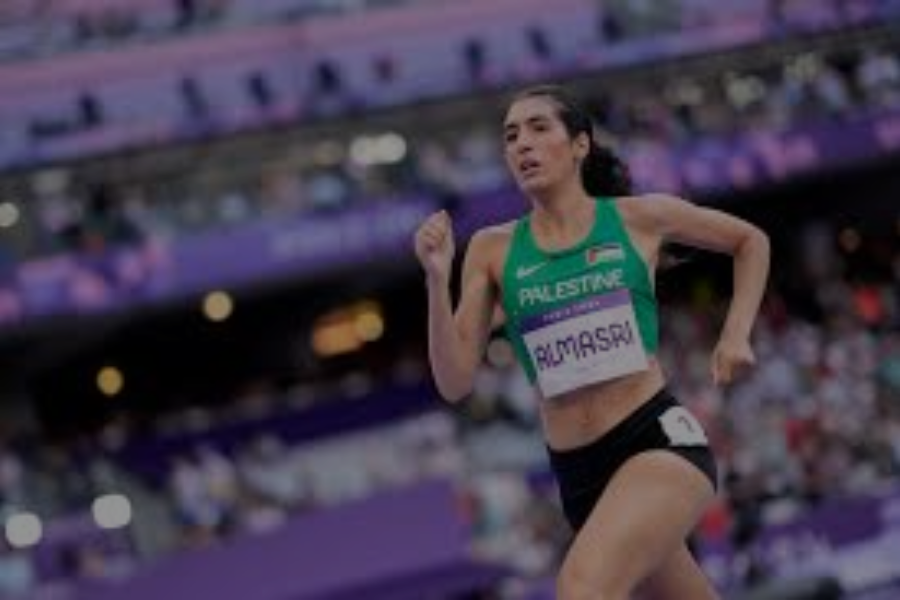 Palestinian runner Layla Almasri says ‘We’re diplomats for our people’.