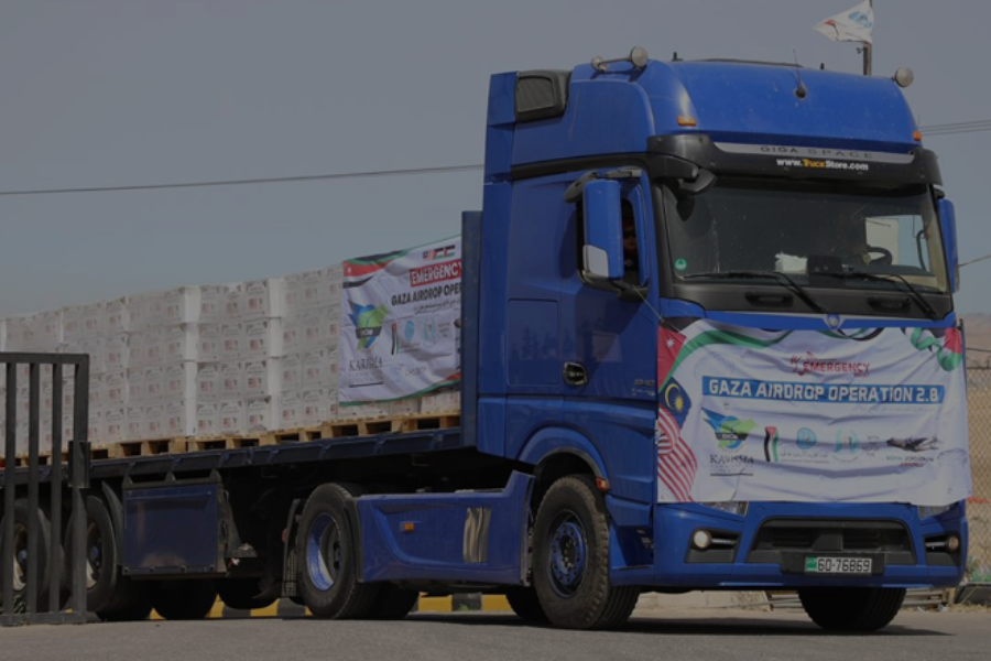 Jordan sends 120 trucks of aid to Gaza within one week.