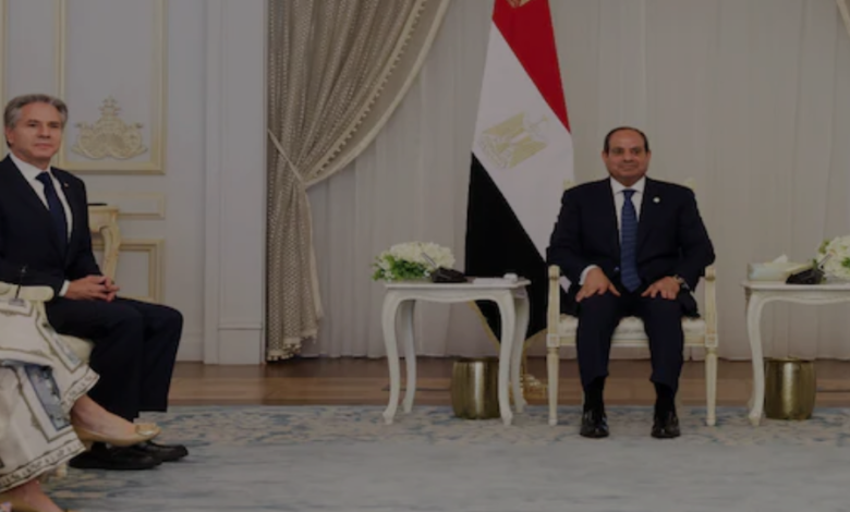 Egyptian president meets Blinken, warns of regional expansion of Gaza war