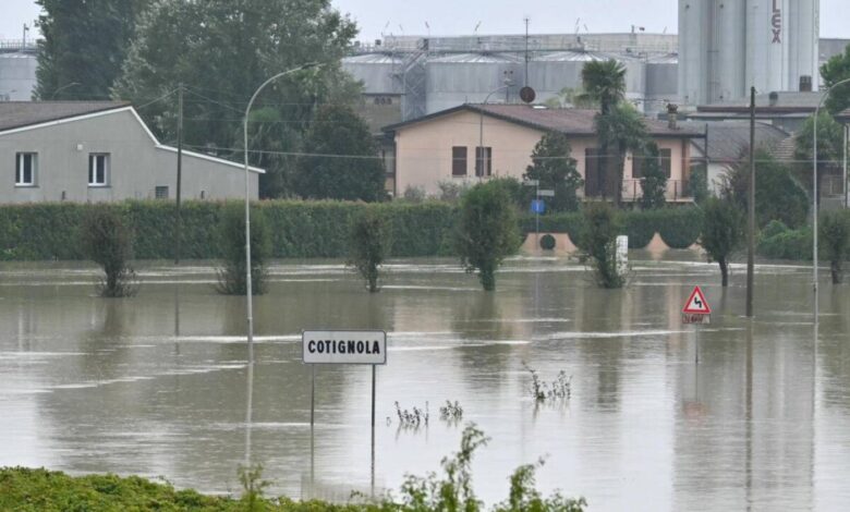 ROME (AP) --Tens of thousands of residents were evacuated from the northern Italian region of Emilia-Romagna as torrential rains and severe flooding