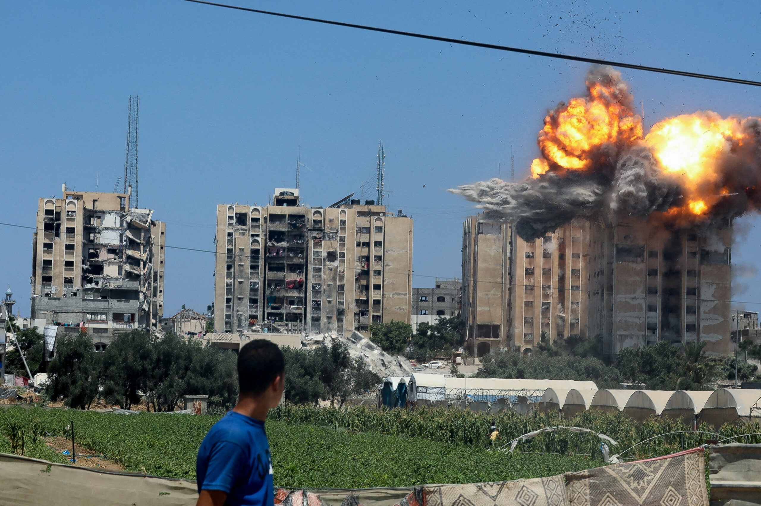 Israeli Airstrikes Kill Dozens in Gaza, Including Rescue Worker, Amid Intensified Offensive